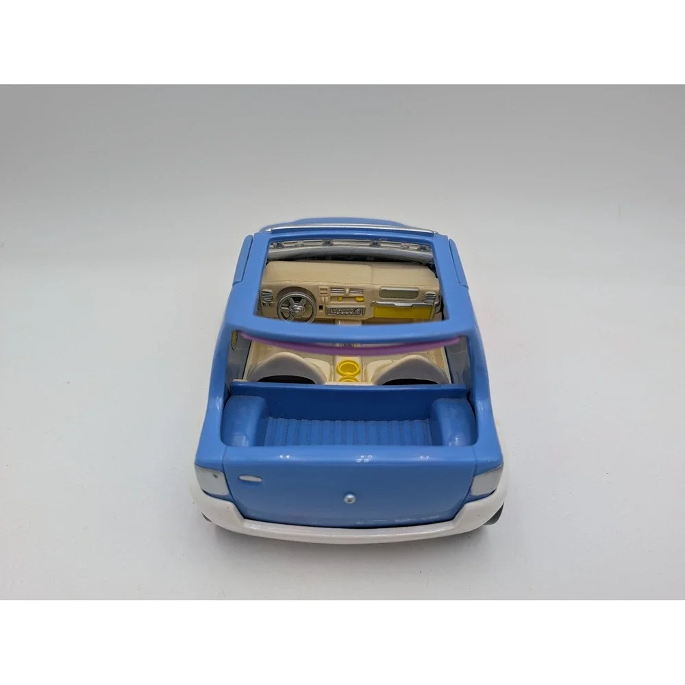 Polly Pocket Toy Car Blue White 2001 Vintage Flower Details Origin Products Ltd